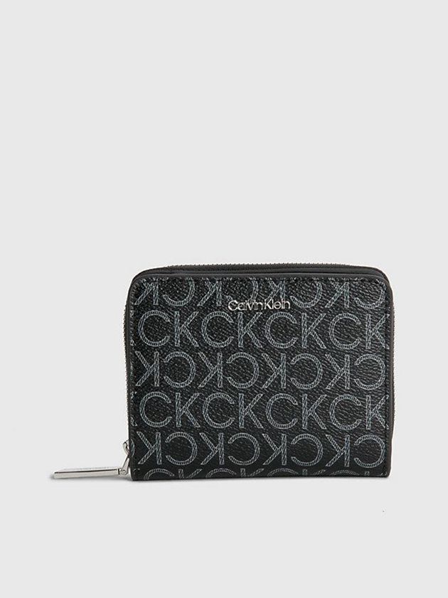 Calvin Klein USA Recycled Zip Around Logo Womens Wallet Black 4961528-AC